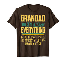 Ladda upp bild till gallerivisning, Funny Family Christmas Gifts Grandad Knows Everything T-Shirt-1672681
