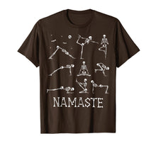 Ladda upp bild till gallerivisning, Funny Namaste Skeleton Yoga Skull Halloween Hippie Peace T-Shirt 297645
