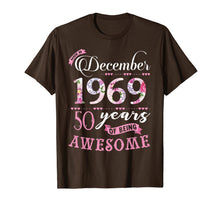 Ladda upp bild till gallerivisning, Birthday Gifts Floral Tee for Womens Born in December 1969 T-Shirt 1140919
