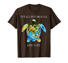 Ladda upp bild till gallerivisning, Not All Who Wander Are Lost Turtle Maps Shirt 895707
