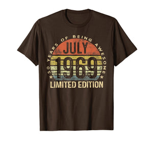 Born July 1969 Limited Edition Bday Gifts 50th Birthday T-Shirt 52845