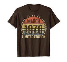 Ladda upp bild till gallerivisning, 50 Year Old Gifts March 1970 Limited Edition 50th Birthday T-Shirt-163364
