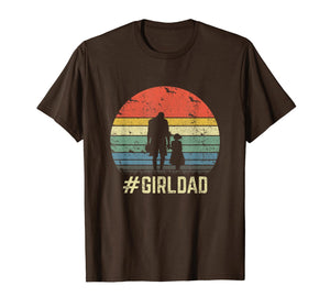 #GirlDad Father Of Girls Daughter Vintage Family Tee Gifts T-Shirt-158603