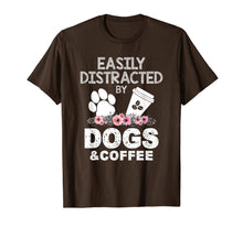 Ladda upp bild till gallerivisning, Funny Gift Easily Distracted By Coffee And Dogs T-Shirt-3149390
