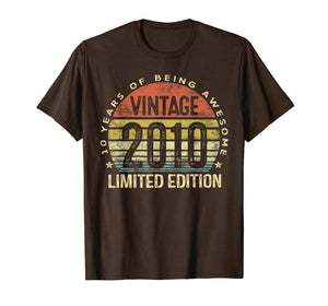 10 Year Old Gifts Vintage 2010 Limited Edition 10th Birthday T-Shirt-137433