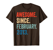 Ladda upp bild till gallerivisning, Awesome Since February 2013 T-Shirt 7 years old Gifts Shirt T-Shirt-264992
