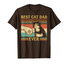 Ladda upp bild till gallerivisning, Best Cat Dad Ever Paw Fist Bump Fit Vintage Retro Gift Men TShirt933880
