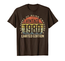 Ladda upp bild till gallerivisning, 40 Year Old Gifts Vintage 1980 Limited Edition 40th Birthday T-Shirt-210554
