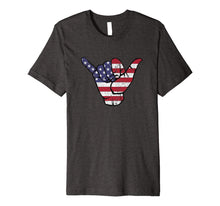 Ladda upp bild till gallerivisning, Shaka Hang Loose American Flag Premium T-Shirt 788613
