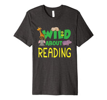 Ladda upp bild till gallerivisning, Wild About Reading Tee Shirt Back to School Kids Teachers 6128884
