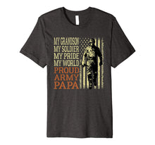 Ladda upp bild till gallerivisning, Mens My Grandson My Soldier Hero Military Proud Army Papa Gift Premium T-Shirt 560814
