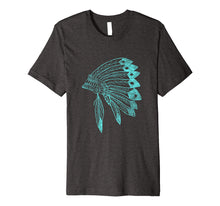 Ladda upp bild till gallerivisning, Funny shirts V-neck Tank top Hoodie sweatshirt usa uk au ca gifts for Native American Headdress - Fine Turquoise Distressed shirt 2728649
