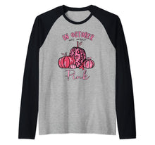 Ladda upp bild till gallerivisning, In October We Wear Pink Graphic Raglan Baseball Tee 74030
