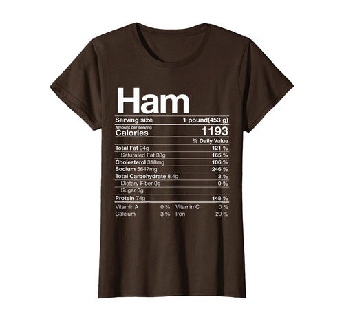 Ham Nutritional Facts Costume Thanksgiving Gifts Turkey Day T-Shirt 632143