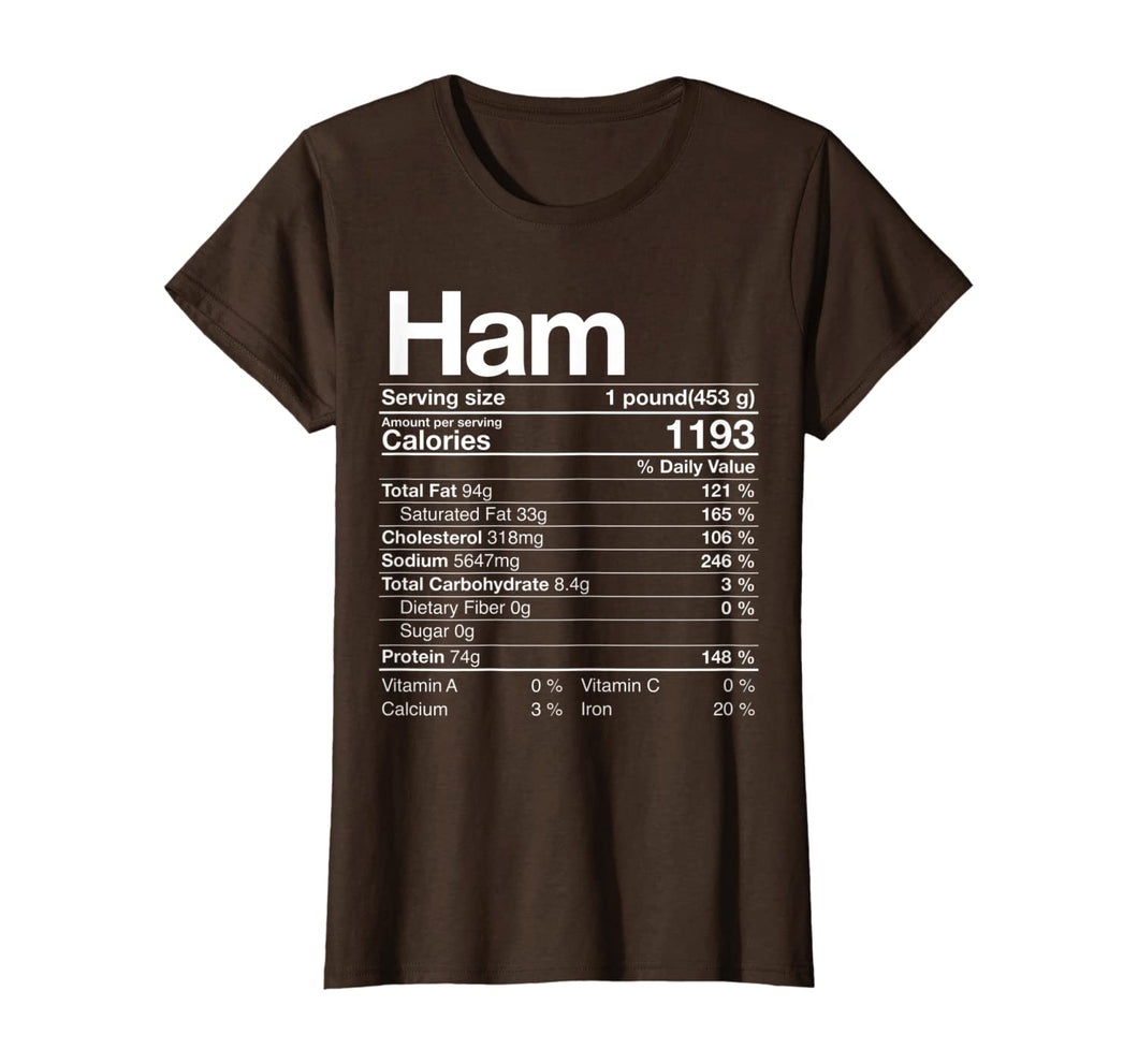Ham Nutritional Facts Costume Thanksgiving Gifts Turkey Day T-Shirt 632143