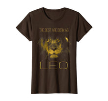 Ladda upp bild till gallerivisning, The best are born as LEO proud like a lion tee man woman 130657
