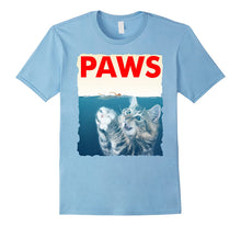 Ladda upp bild till gallerivisning, Paws Shirt Funny Cat Parody T-Shirt - Shark Kitten Tee 168395
