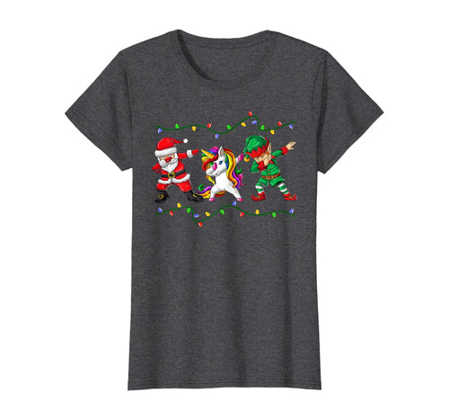 Funny shirts V-neck Tank top Hoodie sweatshirt usa uk au ca gifts for Dabbing Santa Elf Unicorn Christmas Kids Boys Men Xmas Gifts T-Shirt 526234