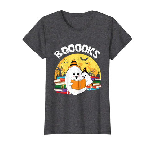Booooks Ghost Reading Books Halloween Tshirt Gifts 286238