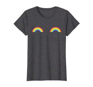 Gay Les Pride Rainbow Boobs T-Shirt Lgbt Pride Month Gifts