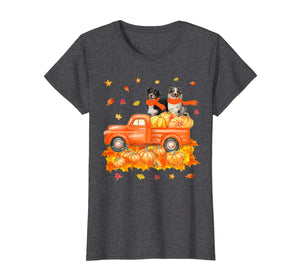 Australian Shepherd Pumpkin Truck Thanksgiving Dog Pet Gifts T-Shirt 805376