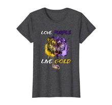 Ladda upp bild till gallerivisning, LSU Tigers Love Purple Live Gold - Tiger Head T-Shirt 120723
