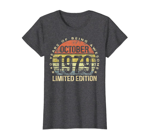 Born October 1979 Limited Edition 40th Birthday Gifts  T-Shirt 775074