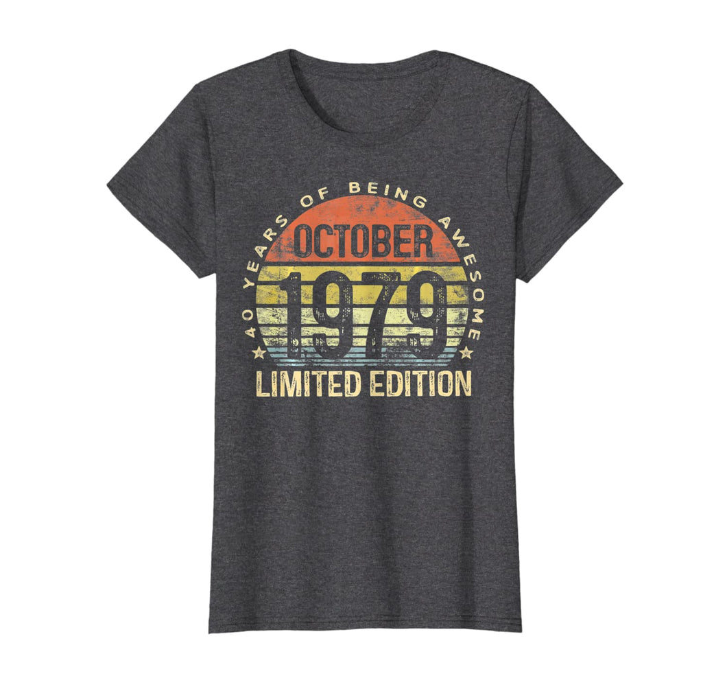 Born October 1979 Limited Edition 40th Birthday Gifts  T-Shirt 775074