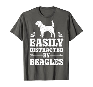 Funny shirts V-neck Tank top Hoodie sweatshirt usa uk au ca gifts for Easily Distracted By Beagles Funny Dog Lover Gifts Beagle T-Shirt 879791