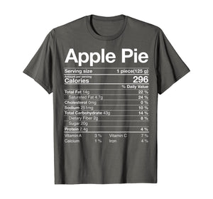 Funny shirts V-neck Tank top Hoodie sweatshirt usa uk au ca gifts for Apple Pie Nutritional Facts Christmas Thanksgiving Gifts T-Shirt 796516