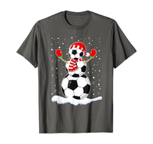 Ladda upp bild till gallerivisning, Funny shirts V-neck Tank top Hoodie sweatshirt usa uk au ca gifts for Soccer Ball Snowman Santa Hat Funny Christmas T-Shirt 466704
