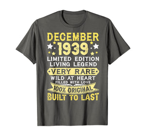 Funny shirts V-neck Tank top Hoodie sweatshirt usa uk au ca gifts for 1939 December 80 Years Old Tee 80th Birthday Gifts Christmas T-Shirt 631572