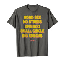 Ladda upp bild till gallerivisning, GOOD SEX NO STRESS ONE BOO NO EX SMALL CIRCLE BIG CHECK  T-Shirt 270610
