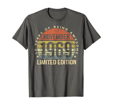 Ladda upp bild till gallerivisning, Born November 1969 Limited Edition Bday Gifts 50th Birthday T-Shirt 425134
