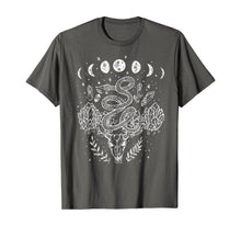 Ladda upp bild till gallerivisning, Moon Phases Snake And Crystals Gothic Punk Tee 286759
