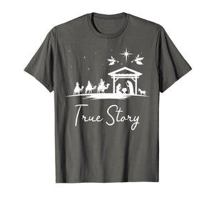 Funny shirts V-neck Tank top Hoodie sweatshirt usa uk au ca gifts for Christmas Nativity Shirt True Story Nativity Scene Gifts T-Shirt 934574