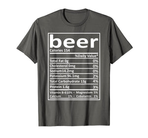 Funny shirts V-neck Tank top Hoodie sweatshirt usa uk au ca gifts for Beer Nutrition Thanksgiving Costume Food Facts Xmas Gifts T-Shirt 635134