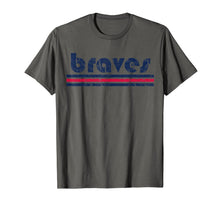 Ladda upp bild till gallerivisning, Vintage Braves Retro Three Stripe Weathered TShirt 85845
