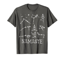 Ladda upp bild till gallerivisning, Funny Namaste Skeleton Yoga Skull Halloween Hippie Peace T-Shirt 297645
