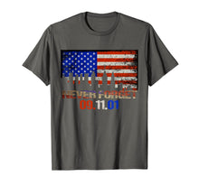 Ladda upp bild till gallerivisning, Never Forget 09.11.2001 American Flag Tshirt Patriotic Shirt 59799
