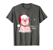 Ladda upp bild till gallerivisning, Funny shirts V-neck Tank top Hoodie sweatshirt usa uk au ca gifts for Cute Pig Santa Hat Merry Christmas Pig Lover Gifts T-Shirt 517195
