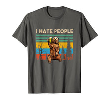Ladda upp bild till gallerivisning, I Hate People - Bear Drinking Beer Tshirt Funny Gifts T-Shirt 560970
