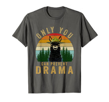 Ladda upp bild till gallerivisning, Only you can prevent drama Llama Camping Vintage funny gift T-Shirt 50120
