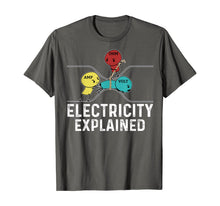 Ladda upp bild till gallerivisning, Ohm Volt Amp Electricity Explained Funny Electrician Nerd TShirt421329
