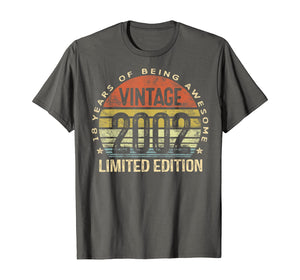 18 Year Old Gifts Vintage 2002 Limited Edition 18th Birthday T-Shirt-65842