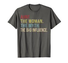 Ladda upp bild till gallerivisning, Vintage Aunt The Woman The Myth The Bad Influence T-Shirt 304334
