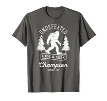 Ladda upp bild till gallerivisning, Funny shirts V-neck Tank top Hoodie sweatshirt usa uk au ca gifts for Bigfoot Undefeated Hide and Seek Champion Distressed T-Shirt 775756
