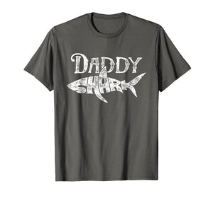 Daddy Shark T Shirt Fathers Day Gifts Family Matching Dad