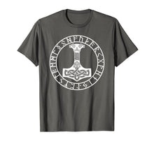 Ladda upp bild till gallerivisning, Funny shirts V-neck Tank top Hoodie sweatshirt usa uk au ca gifts for Thor Hammer Mjolnir in Circle of Norse Runes T-Shirt 1026838
