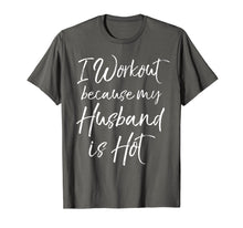 Ladda upp bild till gallerivisning, Funny shirts V-neck Tank top Hoodie sweatshirt usa uk au ca gifts for I Workout Because My Husband is Hot Shirt for Women Wife Tee 2439054

